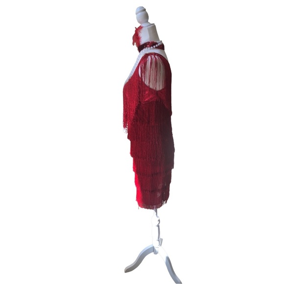 NWT Charades Fashion Flapper Halloween Costume Women’s Small Bonus Accessories - Picture 5 of 16